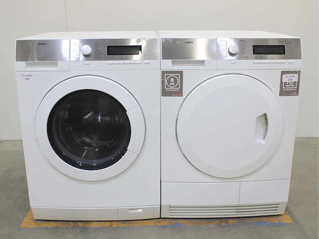 Aeg lavamat protex plus wasmachine & aeg lavatherm protex plus sensidry wasdroger - afbeelding 1 van  8