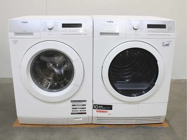 Aeg lavamat protex wasmachine & aeg lavatherm absolute care system protex plus droger - afbeelding 1 van  8