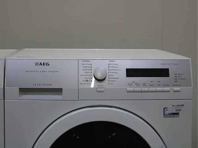 Aeg lavamat protex wasmachine & aeg lavatherm absolute care system protex plus droger - afbeelding 6 van  8