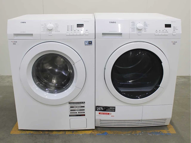 Aeg lavamat protex wasmachine & aeg lavatherm protex wasdroger - afbeelding 1 van  8