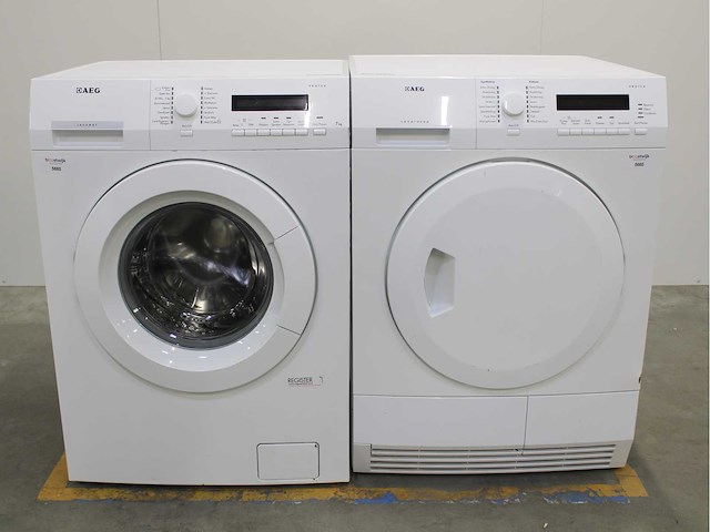 Aeg lavamat protex wasmachine & aeg lavatherm protex wasdroger - afbeelding 1 van  8