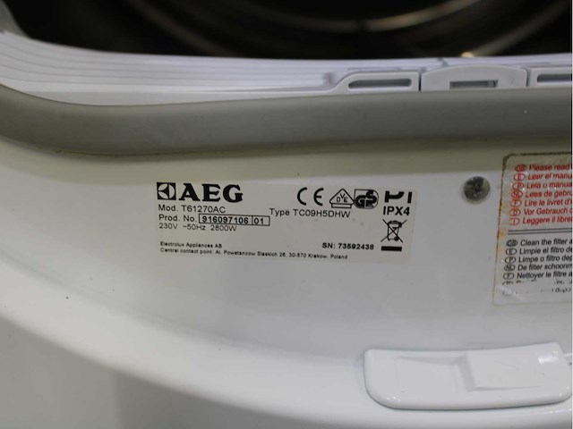Aeg lavatherm protex wasdrogers - afbeelding 8 van  8