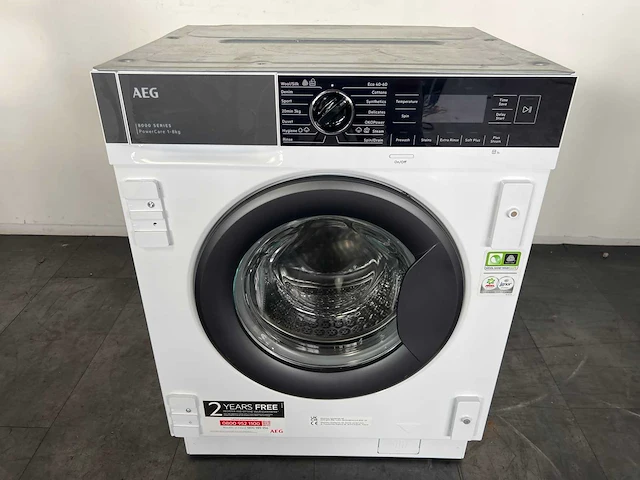 Aeg lf8e8436bi geïntegreerde wasmachine van 8 kg met 1400 tpm - wit - a-classificatie - afbeelding 2 van  5