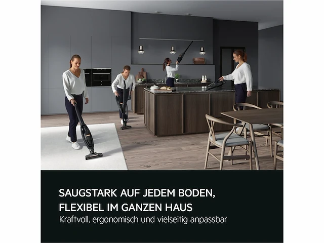 Aeg qx6 draadloze steelstofzuiger perfect voor huisdier haren, alle vloertypes, gentegreerde kruimeldief grijs - afbeelding 3 van  6