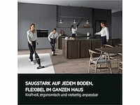 Aeg qx6 draadloze steelstofzuiger perfect voor huisdier haren, alle vloertypes, gentegreerde kruimeldief grijs - afbeelding 3 van  6