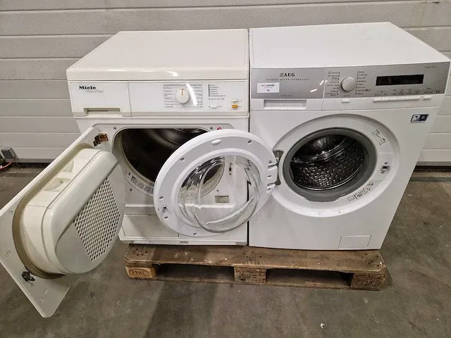 Aeg wasmachine en miele wasdroger - afbeelding 1 van  3