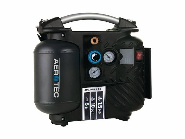 Aeotec compressor airliner 5 go, krachtige persluchtcompressor 10 bar keteldruk - afbeelding 2 van  2