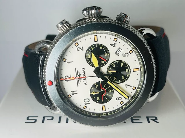 Aeromat pilot chronograph mechaquartz herenhorloge - afbeelding 5 van  7