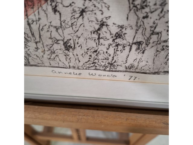 Afbeelding in lijst, a. wouda, een eeuwig zoeken, 1977 - afbeelding 6 van  10