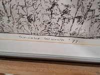 Afbeelding in lijst, a. wouda, een eeuwig zoeken, 1977 - afbeelding 6 van  10