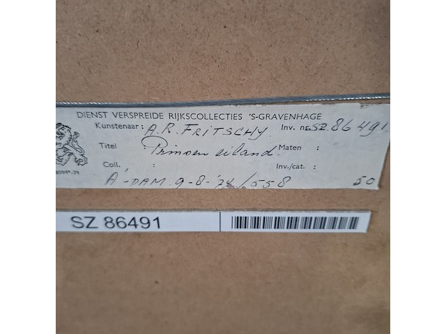 Afbeelding in lijst, a.r. fritschy, prinseneiland, 1974 - afbeelding 9 van  9