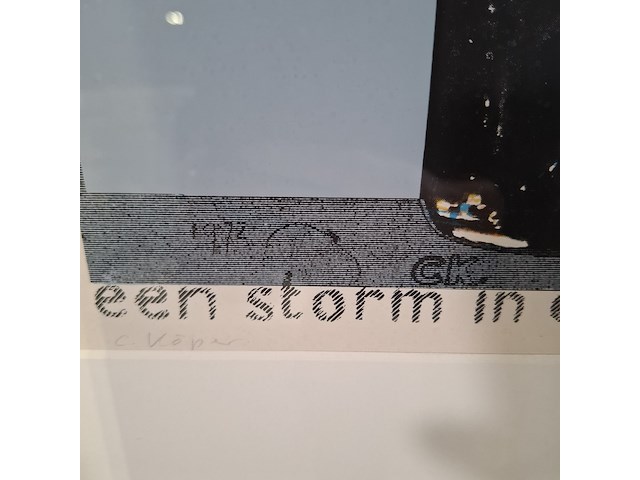 Afbeelding in lijst, c. kaper, een storm in glas water c 21/26, 1972 - afbeelding 6 van  8