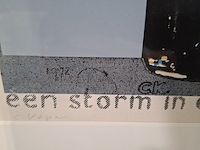 Afbeelding in lijst, c. kaper, een storm in glas water c 21/26, 1972 - afbeelding 6 van  8