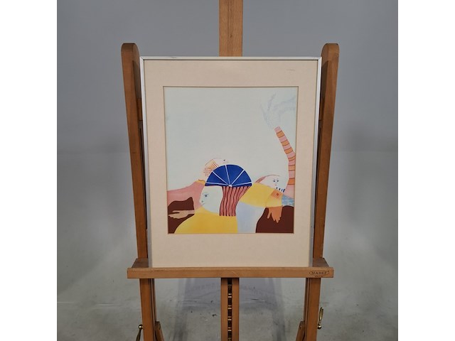 Afbeelding in lijst, e. fleer, afwachtend, 1980 - afbeelding 1 van  6