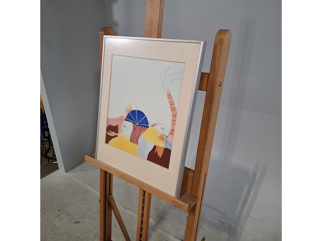 Afbeelding in lijst, e. fleer, afwachtend, 1980 - afbeelding 3 van  6