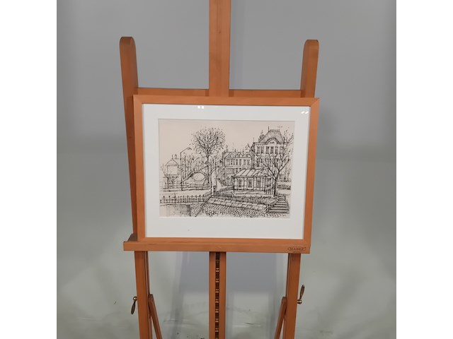 Afbeelding in lijst, e. klement, huizencomplex + gracht - afbeelding 1 van  7