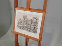 Afbeelding in lijst, e. klement, huizencomplex + gracht - afbeelding 3 van  7