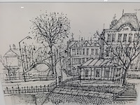 Afbeelding in lijst, e. klement, huizencomplex + gracht - afbeelding 4 van  7