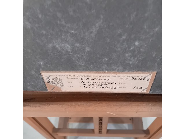 Afbeelding in lijst, e. klement, huizencomplex + gracht - afbeelding 7 van  7