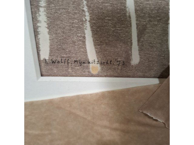 Afbeelding in lijst, e.l.w. wolf, het is mijn uitzicht, 1973 - afbeelding 4 van  9