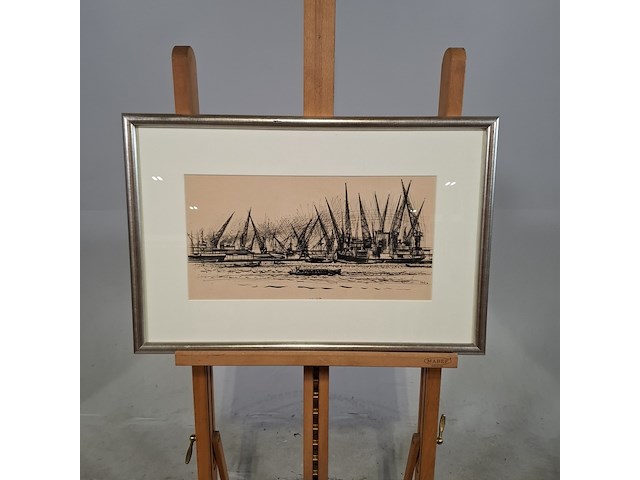 Afbeelding in lijst, e.v.d. zanden, haven - afbeelding 1 van  8