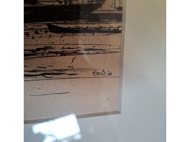 Afbeelding in lijst, e.v.d. zanden, haven - afbeelding 6 van  8