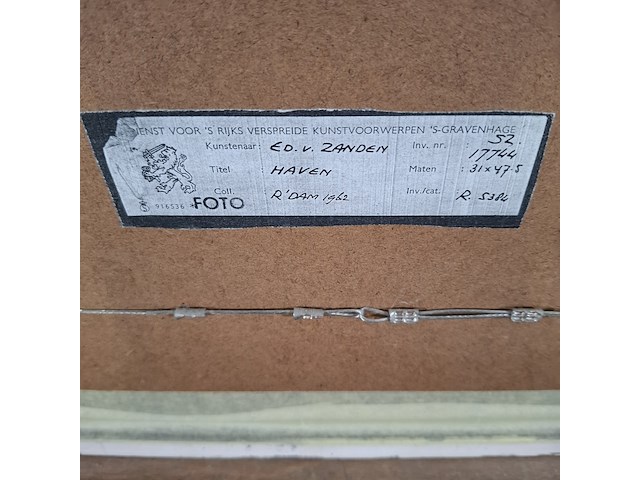 Afbeelding in lijst, e.v.d. zanden, haven - afbeelding 8 van  8