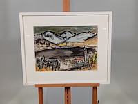 Afbeelding in lijst, f. wiegers, landschap, 1969 - afbeelding 1 van  7