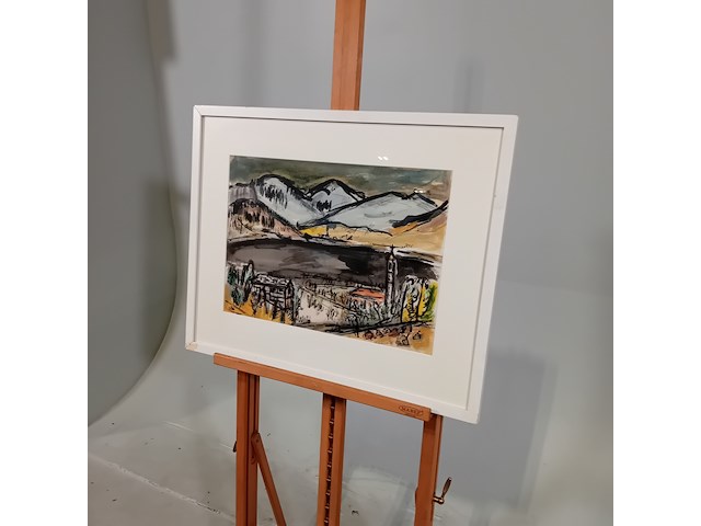 Afbeelding in lijst, f. wiegers, landschap, 1969 - afbeelding 3 van  7