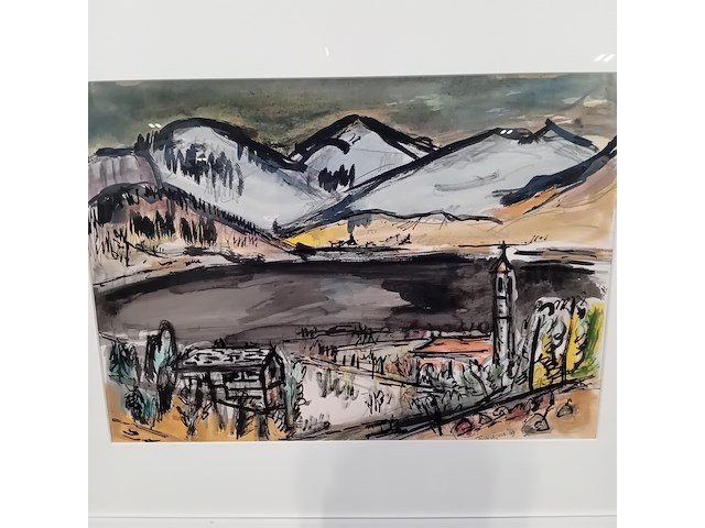 Afbeelding in lijst, f. wiegers, landschap, 1969 - afbeelding 4 van  7
