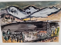 Afbeelding in lijst, f. wiegers, landschap, 1969 - afbeelding 4 van  7