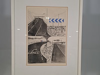 Afbeelding in lijst, g. van kerkhof, 4 fragmenten auto-route 5/10 e.d. - afbeelding 1 van  7