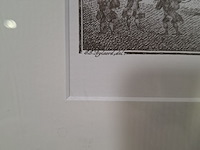 Afbeelding in lijst, gezigt op s'gravensteen en gevangenhuis, te leyden - afbeelding 7 van  8