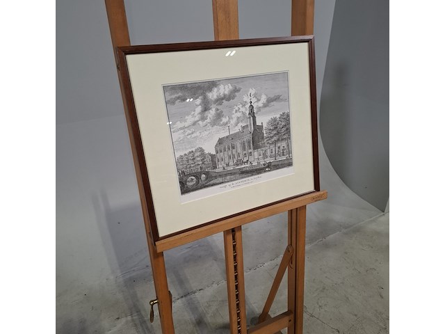 Afbeelding in lijst, gezigt top de academie te leide - afbeelding 2 van  9