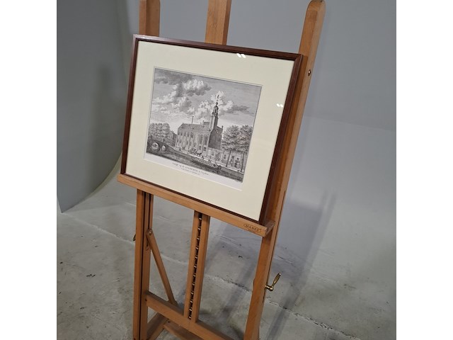 Afbeelding in lijst, gezigt top de academie te leide - afbeelding 3 van  9