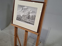 Afbeelding in lijst, gezigt top de academie te leide - afbeelding 3 van  9