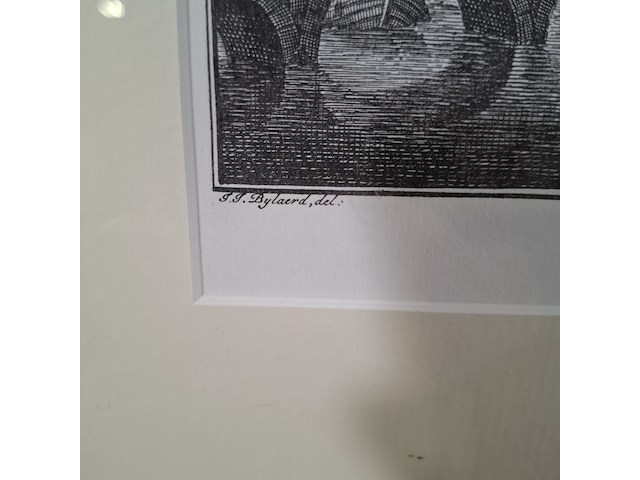 Afbeelding in lijst, gezigt top de academie te leide - afbeelding 6 van  9