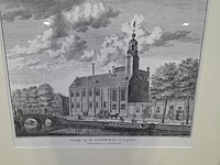 Afbeelding in lijst, gezigt top de academie te leide - afbeelding 7 van  9