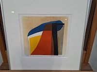 Afbeelding in lijst, gonda de bles, vlaggen ii 2/4, 1990 - afbeelding 1 van  8