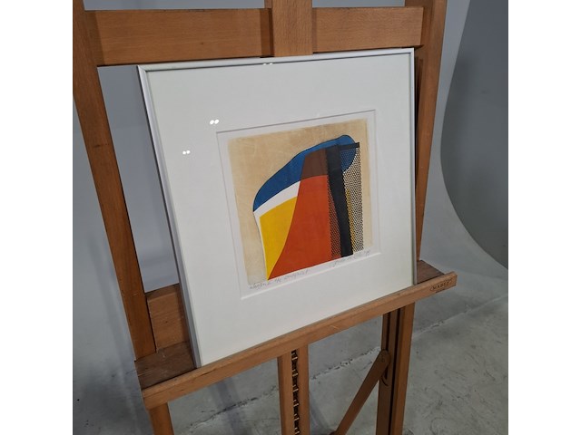 Afbeelding in lijst, gonda de bles, vlaggen ii 2/4, 1990 - afbeelding 2 van  8