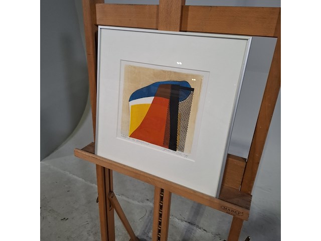 Afbeelding in lijst, gonda de bles, vlaggen ii 2/4, 1990 - afbeelding 3 van  8