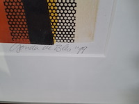 Afbeelding in lijst, gonda de bles, vlaggen ii 2/4, 1990 - afbeelding 4 van  8