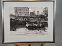 Afbeelding in lijst, h.v.d. woerd, oude haven rotterdam, 1982 - afbeelding 1 van  7