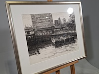 Afbeelding in lijst, h.v.d. woerd, oude haven rotterdam, 1982 - afbeelding 2 van  7