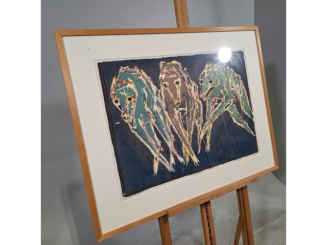 Afbeelding in lijst, j. bezemer, windhonden 3/12 - afbeelding 2 van  8