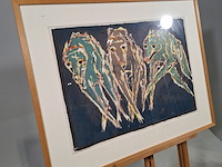 Afbeelding in lijst, j. bezemer, windhonden 3/12 - afbeelding 2 van  8