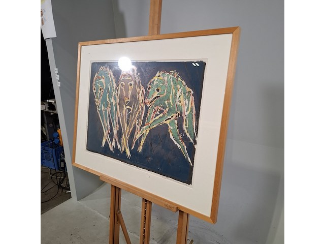 Afbeelding in lijst, j. bezemer, windhonden 3/12 - afbeelding 3 van  8