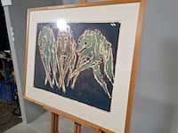 Afbeelding in lijst, j. bezemer, windhonden 3/12 - afbeelding 3 van  8