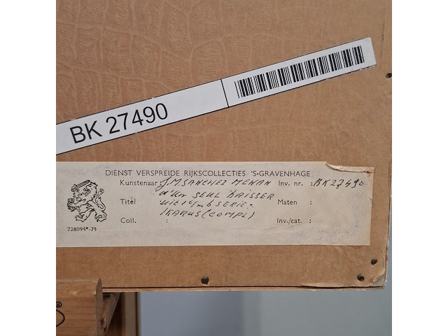 Afbeelding in lijst, j. m. sanchez menan, ikarus, d'un esul kaiser 1/6, 1979 - afbeelding 8 van  8