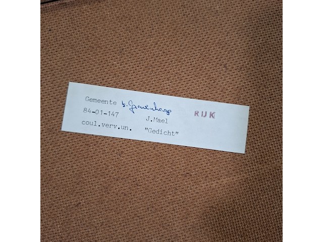 Afbeelding in lijst, j. mael, gedicht - afbeelding 9 van  9